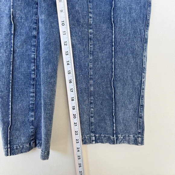 Exlura Women Denim Jumpsuit Overalls Blue Small Boho High Roller Casual Farm - Picture 5 of 11